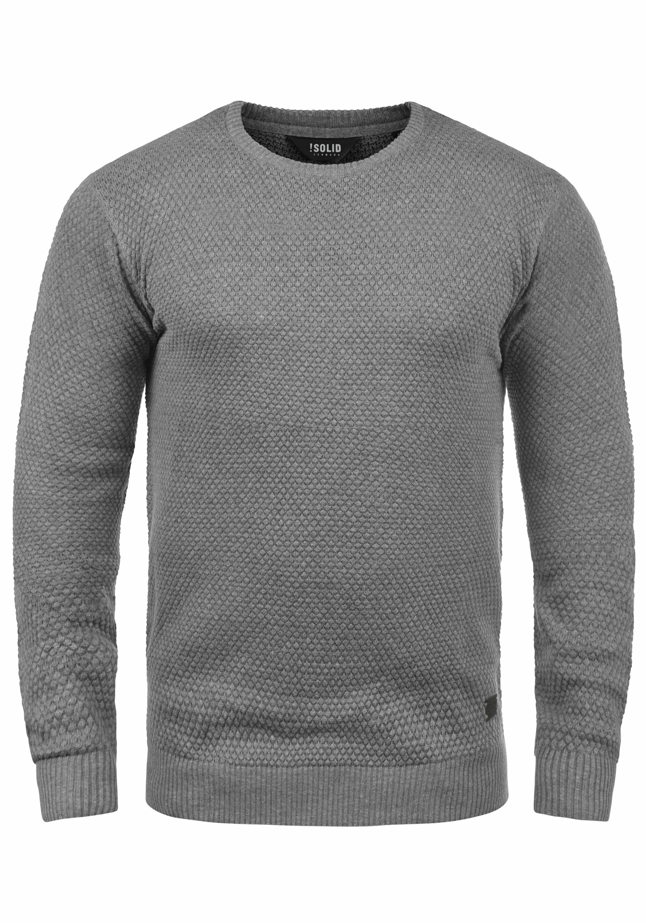 !Solid Pullover 'Karl' in Grau: Vorderseite