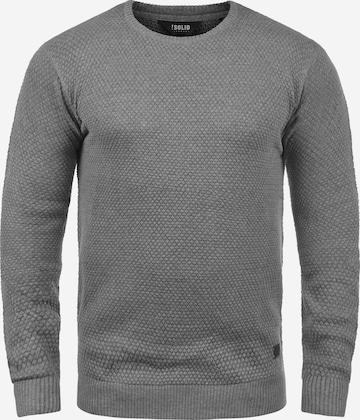 !Solid Sweater 'Karl' in Grey: front