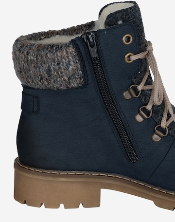 Rieker Lace-Up Ankle Boots in Blue