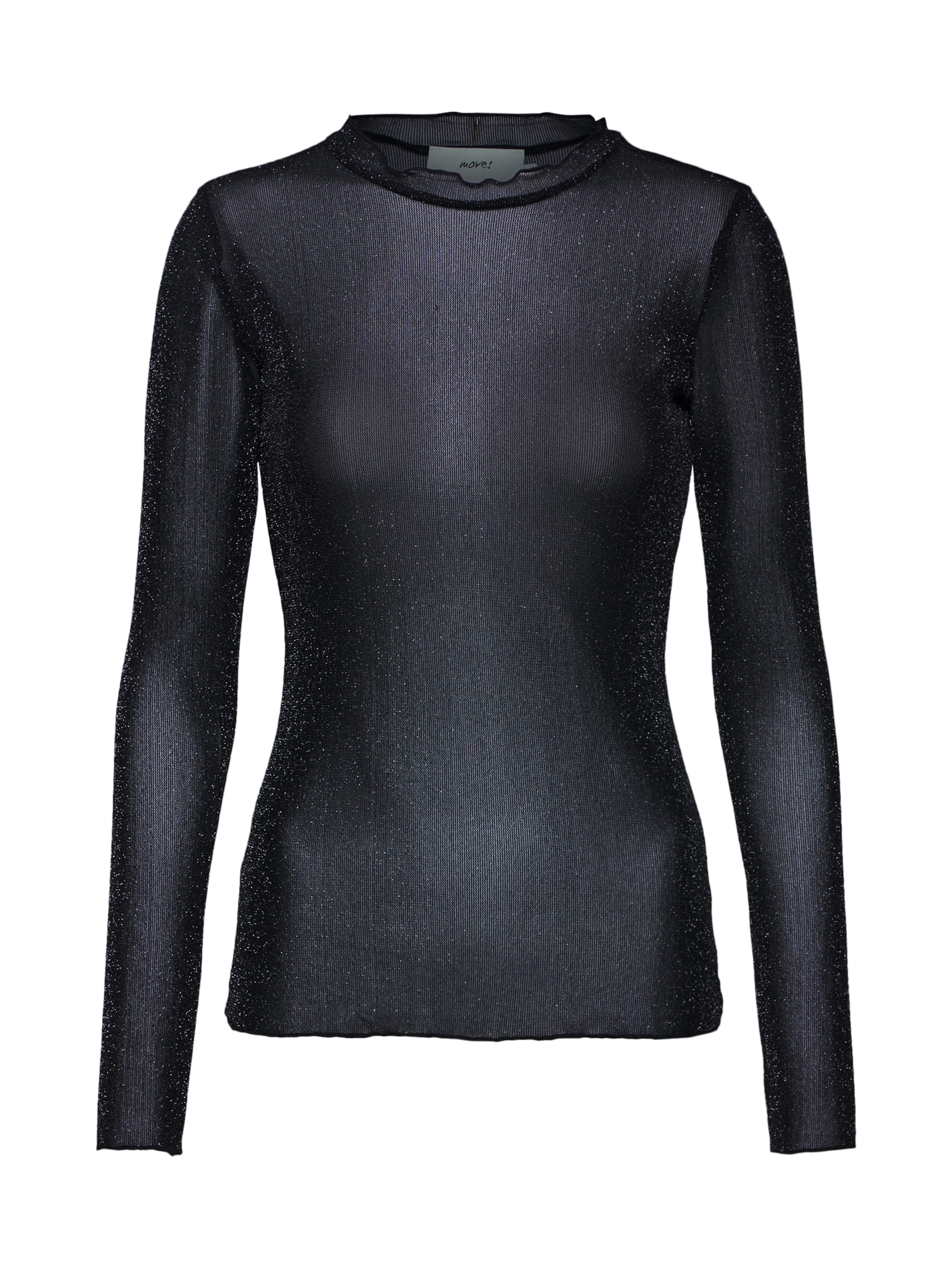 Moves Shirt 'Markhild' in Schwarz: Vorderseite