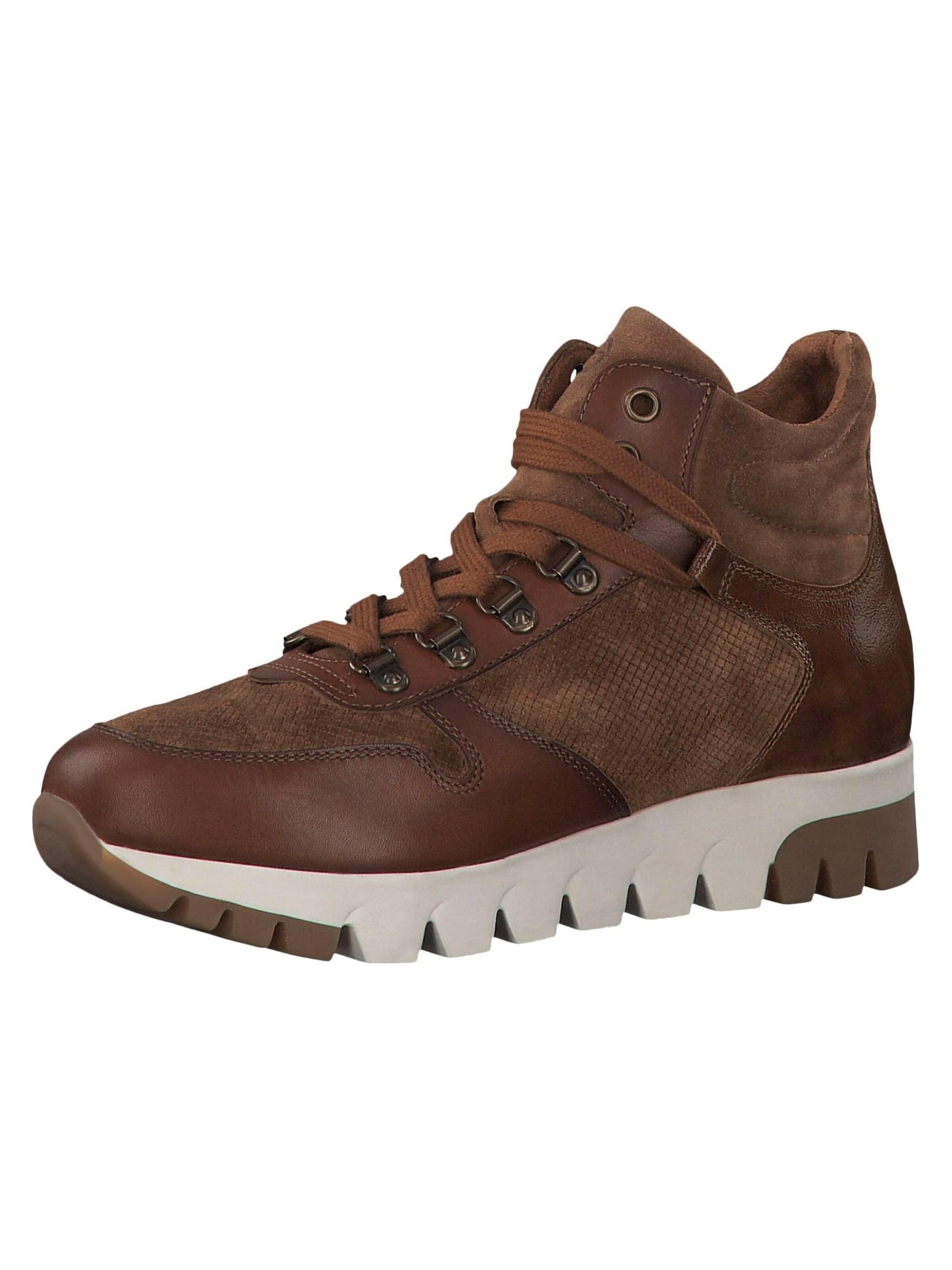 TAMARIS - Sneakers hoog in de kleur Bruin
