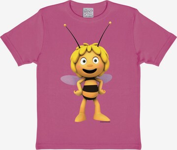 LOGOSHIRT T-Shirt Biene Maja - Maja 3D in Pink: predná strana