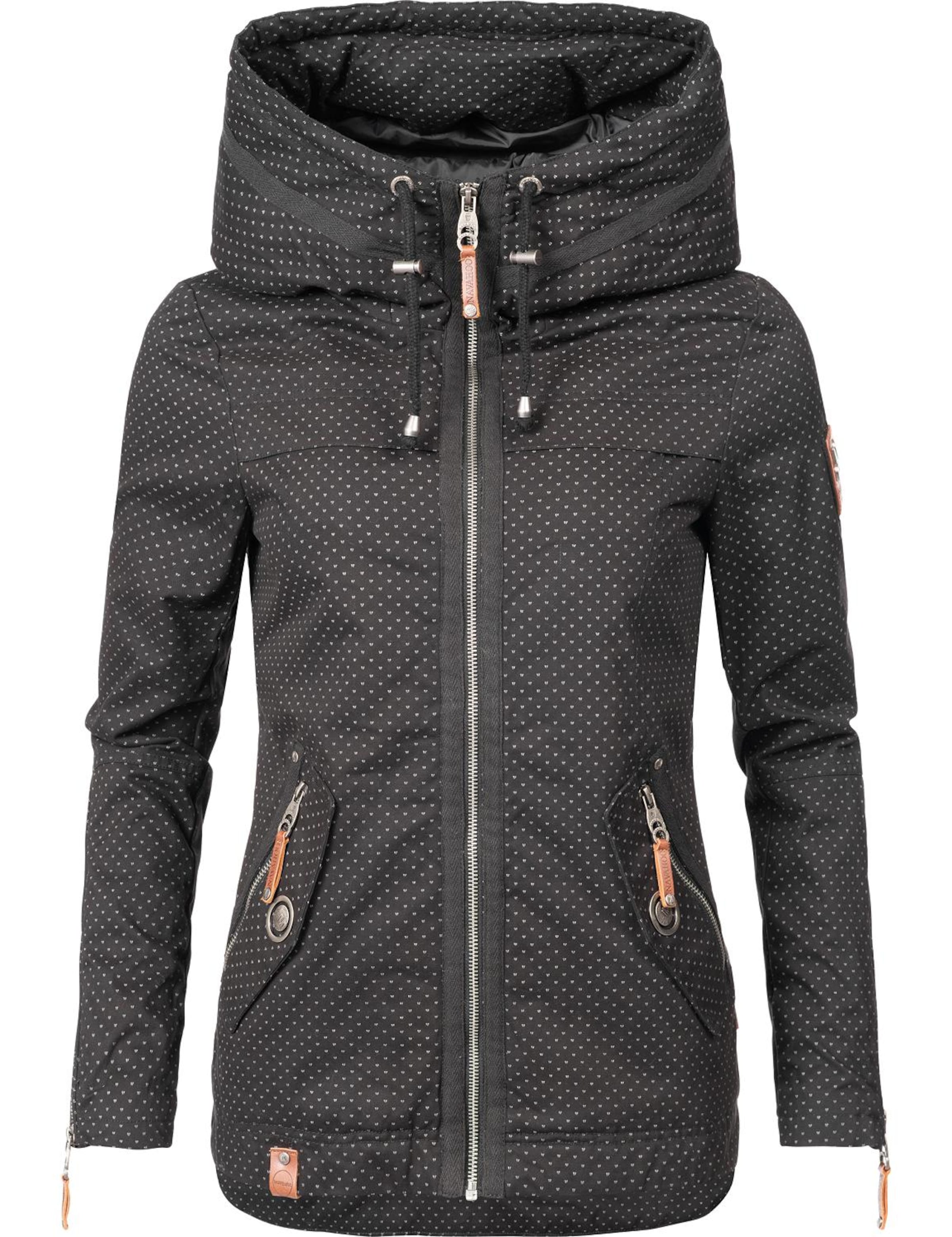 NAVAHOO Φθινοπωρινό και ανοιξιάτικο μπουφάν 'Wekoo' σε μαύρο