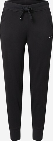 NIKE Tapered Workout Pants in Black: front