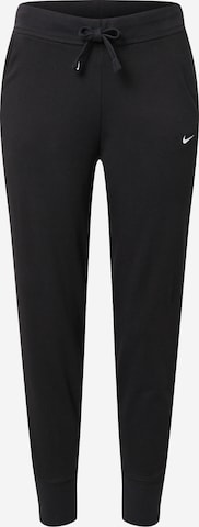 NIKE Ozek Športne hlače | črna barva: sprednja stran
