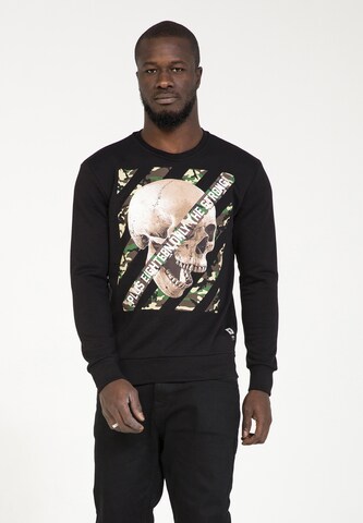 PLUS EIGHTEEN Sweatshirt in Black: front