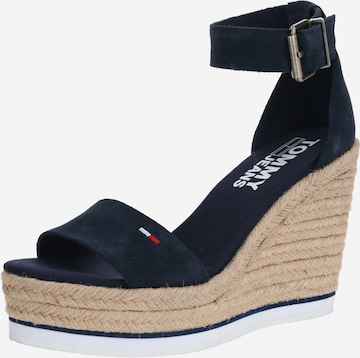 Tommy Jeans Sandalen met riem 'Laora' in Blauw: voorkant