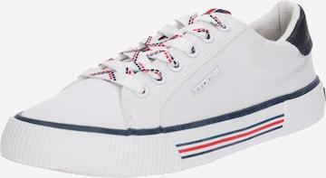 Sneaker low de la TOM TAILOR pe alb: față