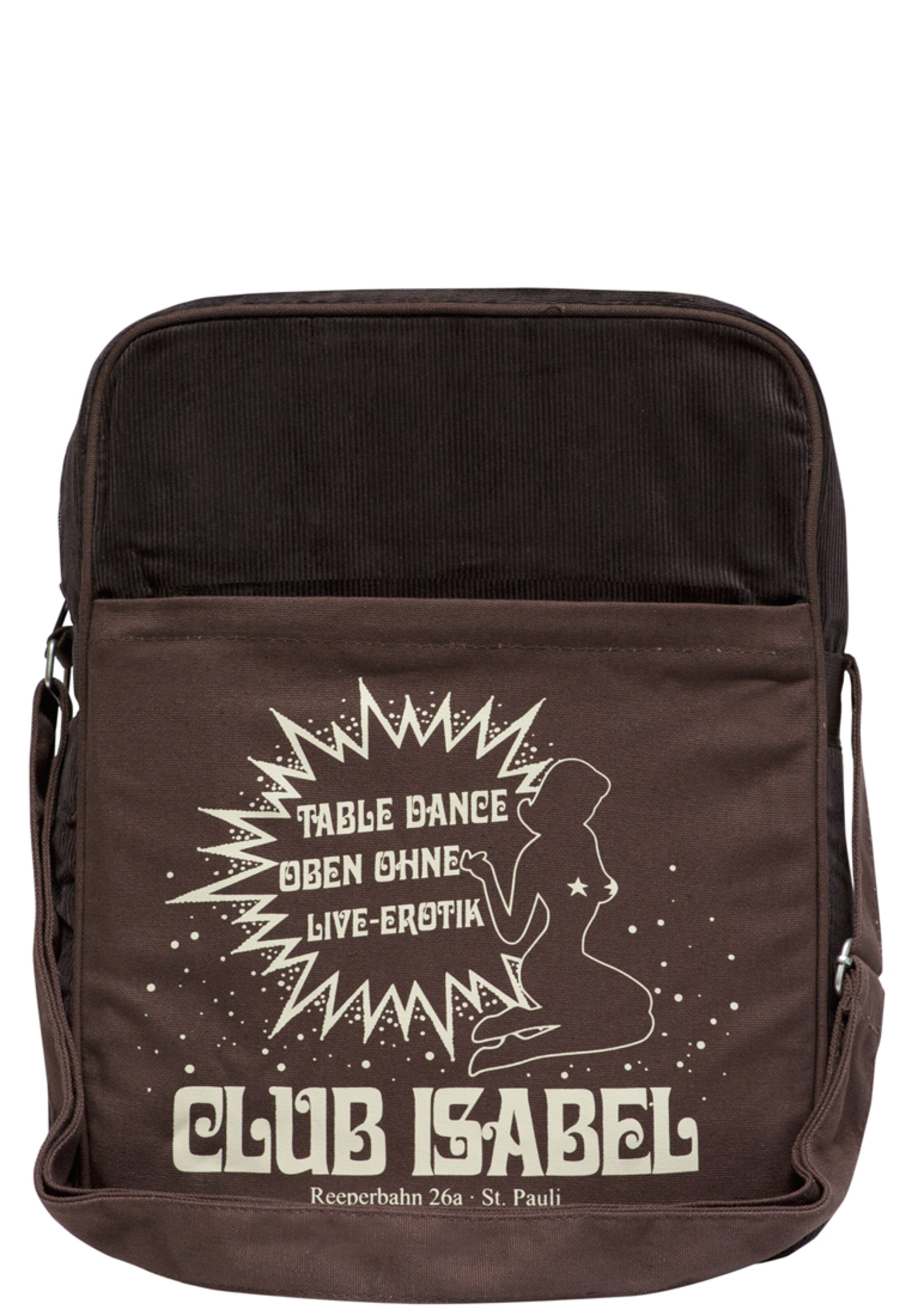 LOGOSHIRT Crossbody bag 'Club Isabel' in Brown: front