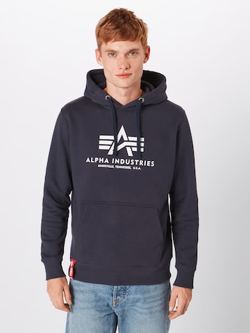 Bluză de molton de la ALPHA INDUSTRIES pe albastru: față