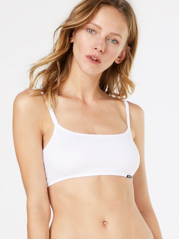 Skiny Bralette Bra in White: front