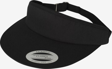 Flexfit Pet 'Flat Round Visor' in Zwart: voorkant