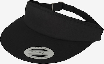 Casquette 'Flat Round Visor' Flexfit en noir : devant