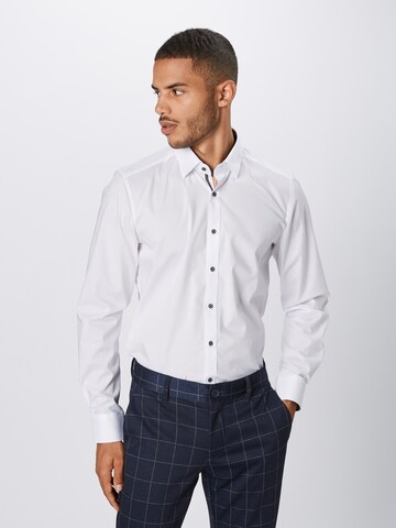 OLYMP Slim fit Koszula biznesowa w kolorze biały