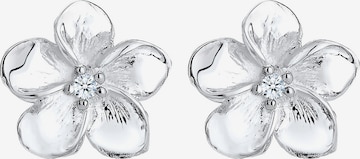 Elli DIAMONDS Earrings 'Frangipani Blüte' in White: front