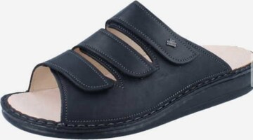 Finn Comfort Mules in Black: front