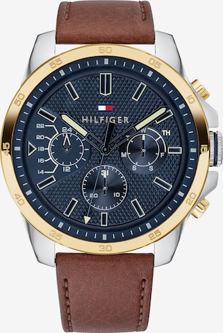 Montre à affichage analogique TOMMY HILFIGER en marron : devant