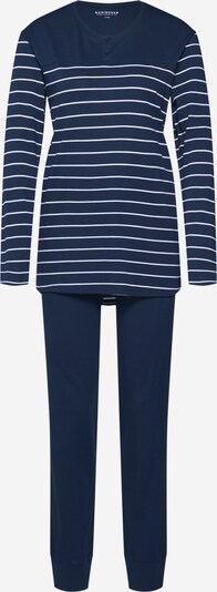 SCHIESSER Pyjama en bleu nuit / blanc, Vue avec produit