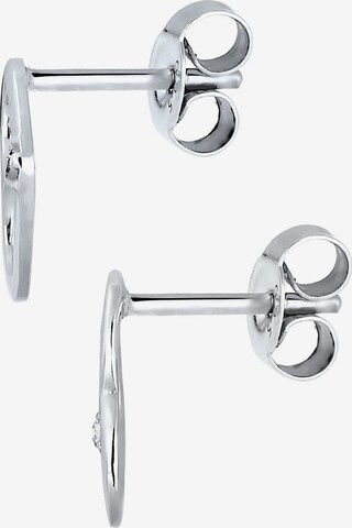 Elli DIAMONDS Earrings 'Herz' in Silver