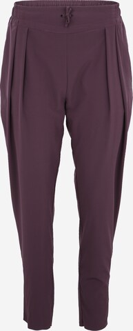 ODLO Slim fit Workout Pants in Purple: front