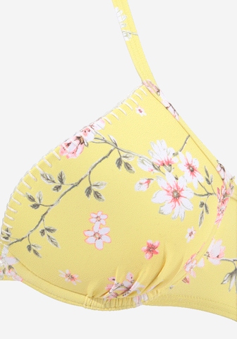 SUNSEEKER - Push-up Top de biquíni 'Ditsy' em amarelo