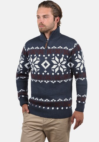 !Solid Sweater 'Norwin' in Blue: front