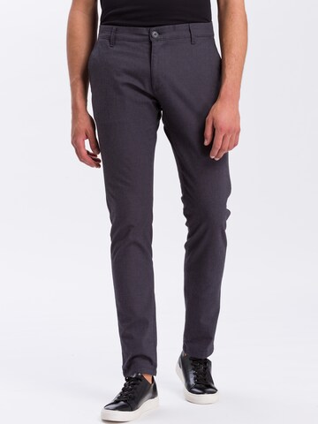 CROSS JEANS Tapered Hosen lang ' E 120 ' in Grau: Vorderseite