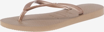 Tongs HAVAIANAS en bronze : devant