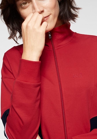 H.I.S Zip-Up Hoodie in Red