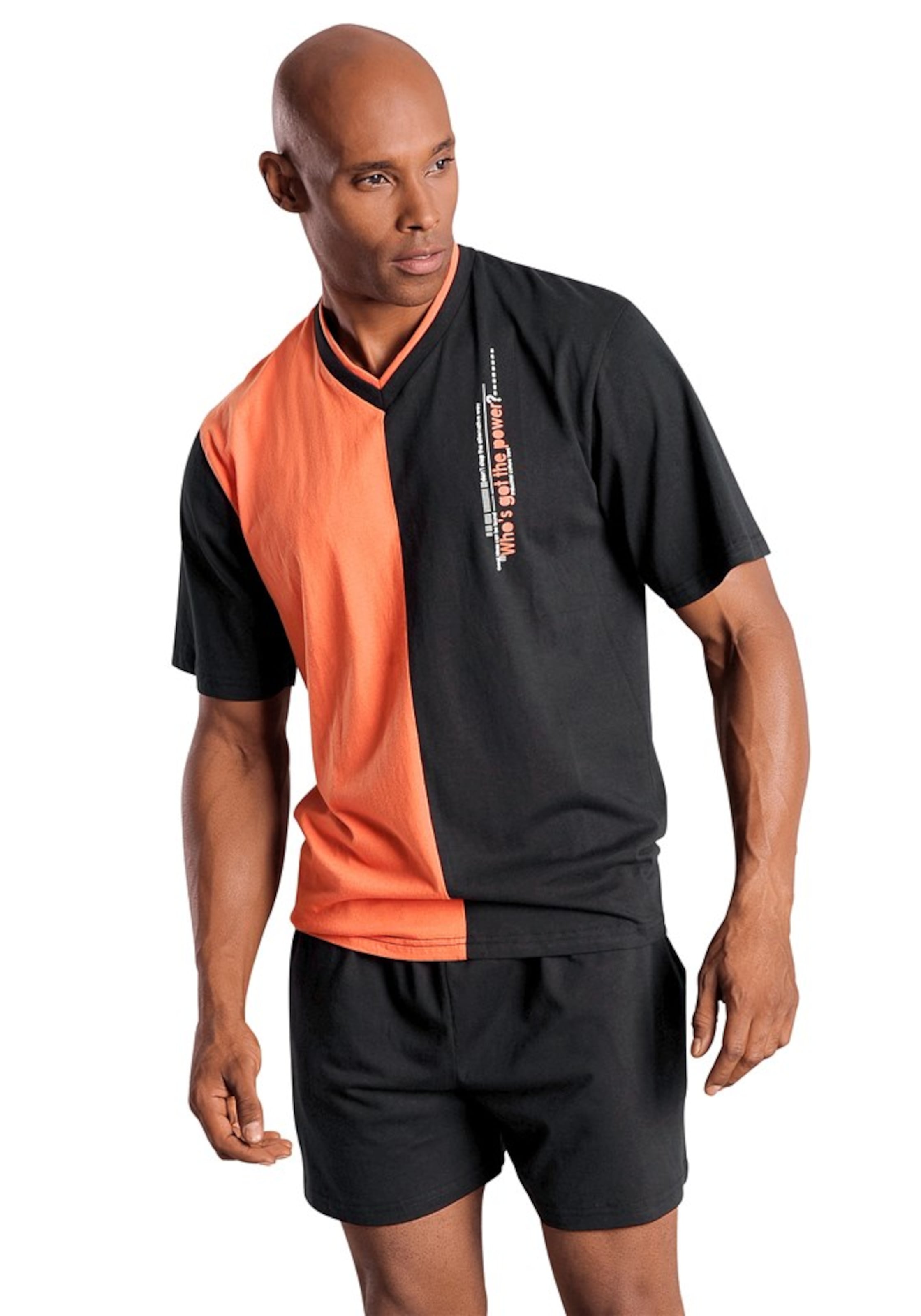 LE JOGGER Pyjamas kort i svart