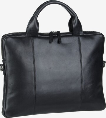 LEONHARD HEYDEN Laptop Bag 'Roma' in Black: front