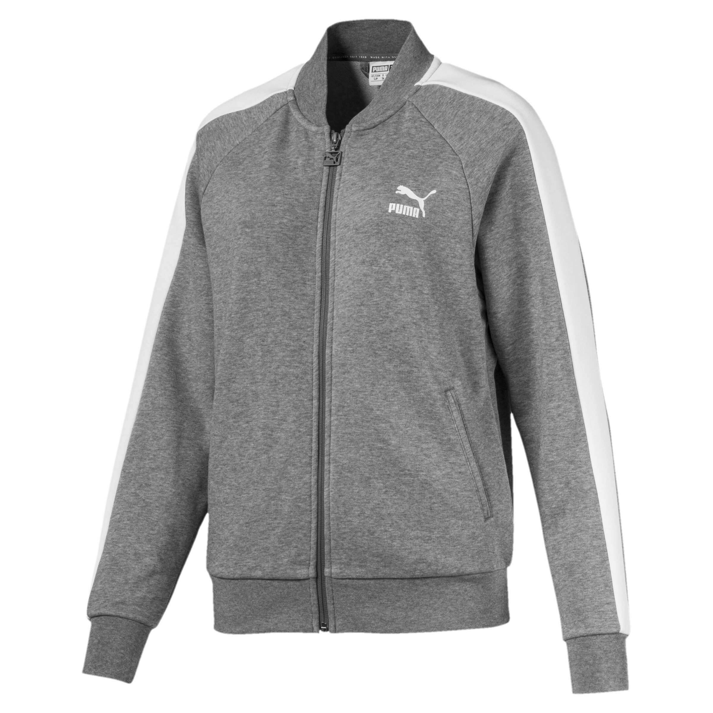 PUMA - Sportjas 'Classics T7 Track' in de kleur Grijs gemêleerd