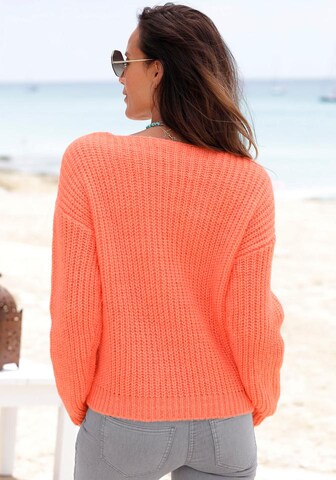 LASCANA Sweater in Orange