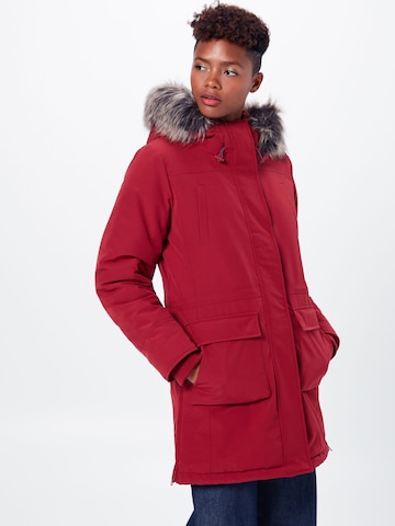 Parka d’hiver ONLY en rouge : devant