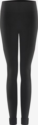 YOGISTAR.COM Skinny Yogi-leggings "liane" - Charcoal in Schwarz: predná strana