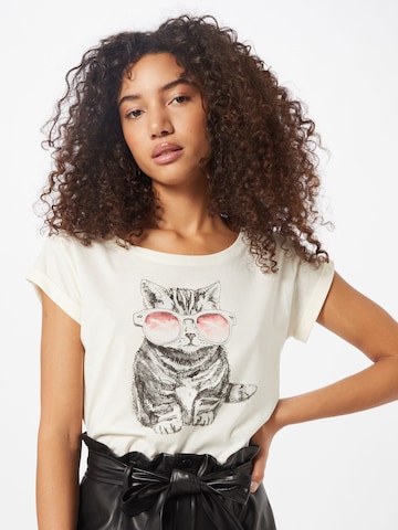 T-shirt 'Iriecat' Iriedaily en blanc : devant