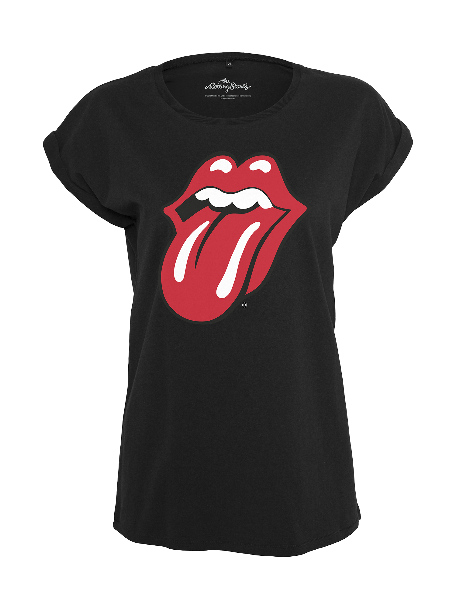 Abbigliamento Taglie comode Merchcode Maglietta Rolling Stones Tongue in Nero 