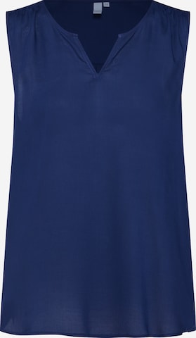 QS Blouse in Blauw: voorkant