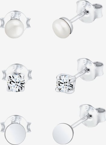 ELLI Earrings 'Geo, Perle' in Silver