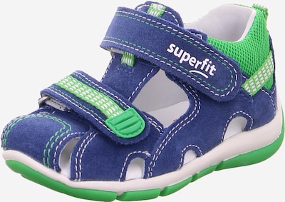 Pantofi deschiși 'Freddy' myToys-COLLECTION pe albastru / verde neon / alb, Vizualizare produs