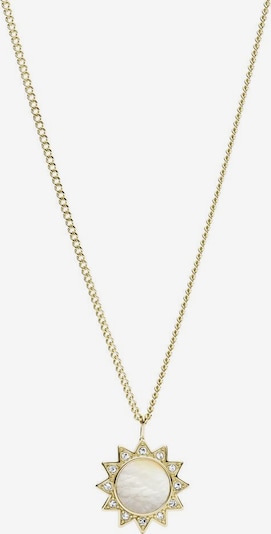 FOSSIL Necklace 'Sonne' in Gold / White, Item view