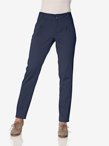 heine Regular Chino in Blauw: voorkant