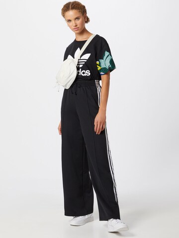 ADIDAS ORIGINALS Wide Leg Hose in Schwarz