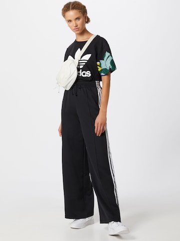 ADIDAS ORIGINALSWide Leg/ Široke nogavice Hlače - crna boja