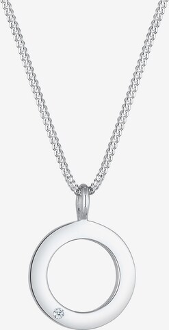 Elli DIAMONDS Ketting 'Geo, Kreis' in Zilver: voorkant