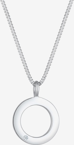 Elli DIAMONDS Necklace 'Geo, Kreis' in Silver: front