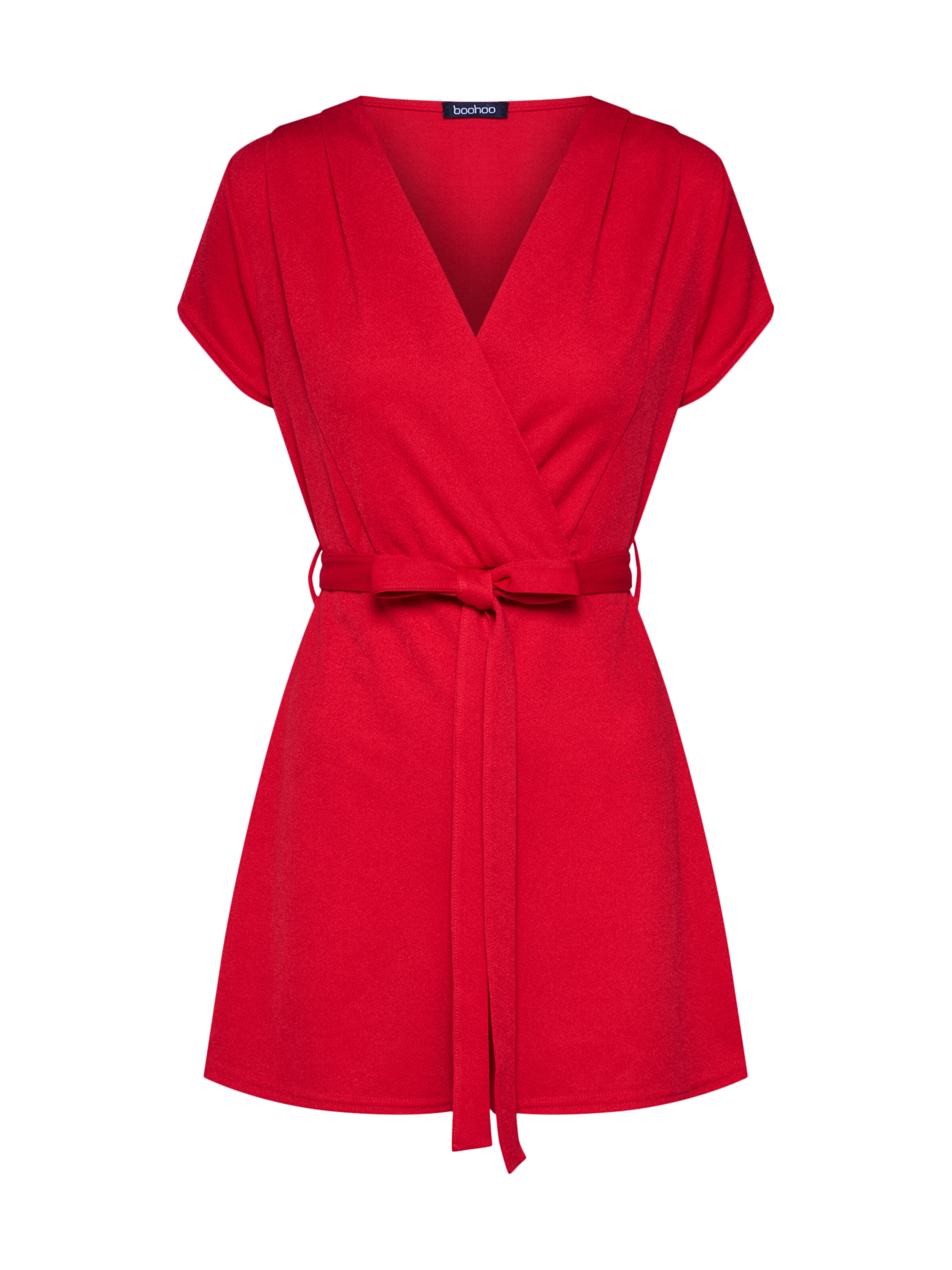 Boohoo - Jumpsuit in de kleur Rood