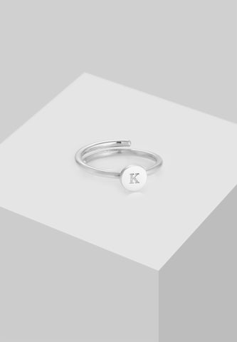 ELLI Ring Initial, Buchstabe - K in Silber