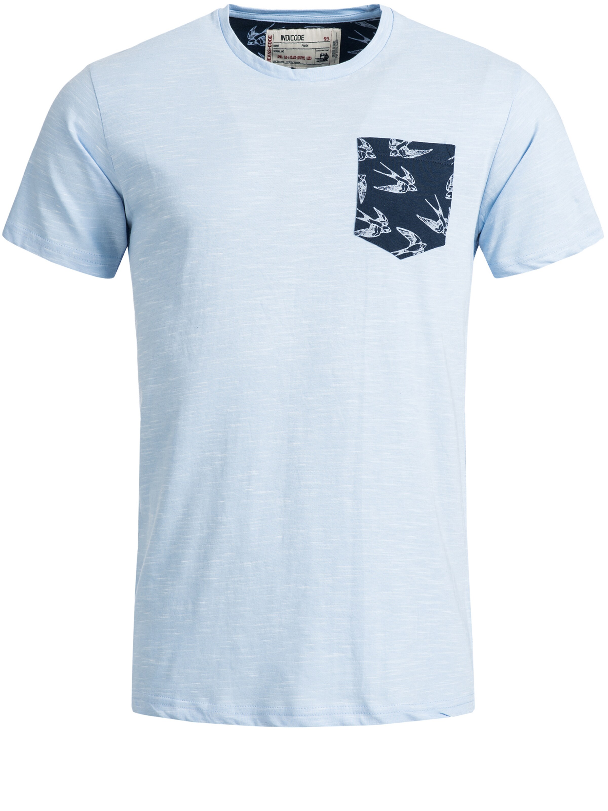 INDICODE JEANS Shirt 'Blaine' in Blauw: voorkant