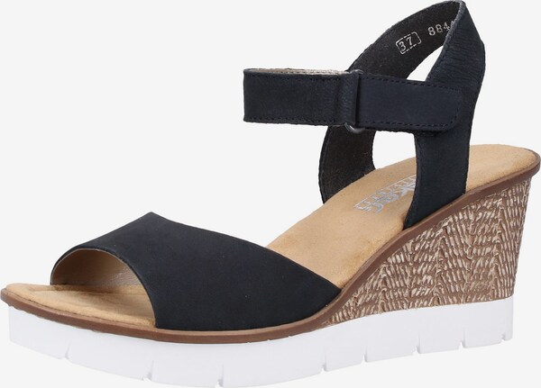 rieker sandalen mit keilabsatz schwarz rieker sandalen mit keilabsatz schwarz